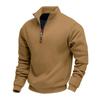 Multi-color autumn and winter new men's semi-zipper velvet American stand-up collar long-sleeved pullover sweater men's