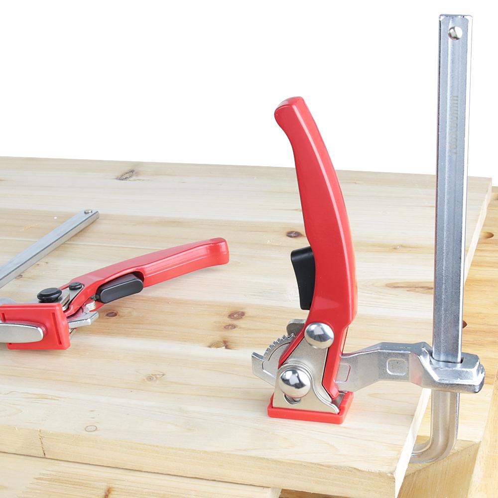 Allsome 2PCS 160x60mm Quick Guide Rail Clamp Carpenter F Clamp Quick Clamping For MFT and Guide Rail System Hand Tool