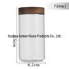 Large Glass Storage Jar with Bamboo Lid, Cereal & Yogurt Container, Sealed Oatmeal Cup