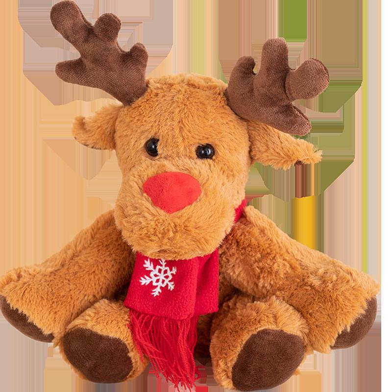 Elk Plush Christmas Toy Cartoon Stuffed Animal Toy Bedroom Decoration Gifts
