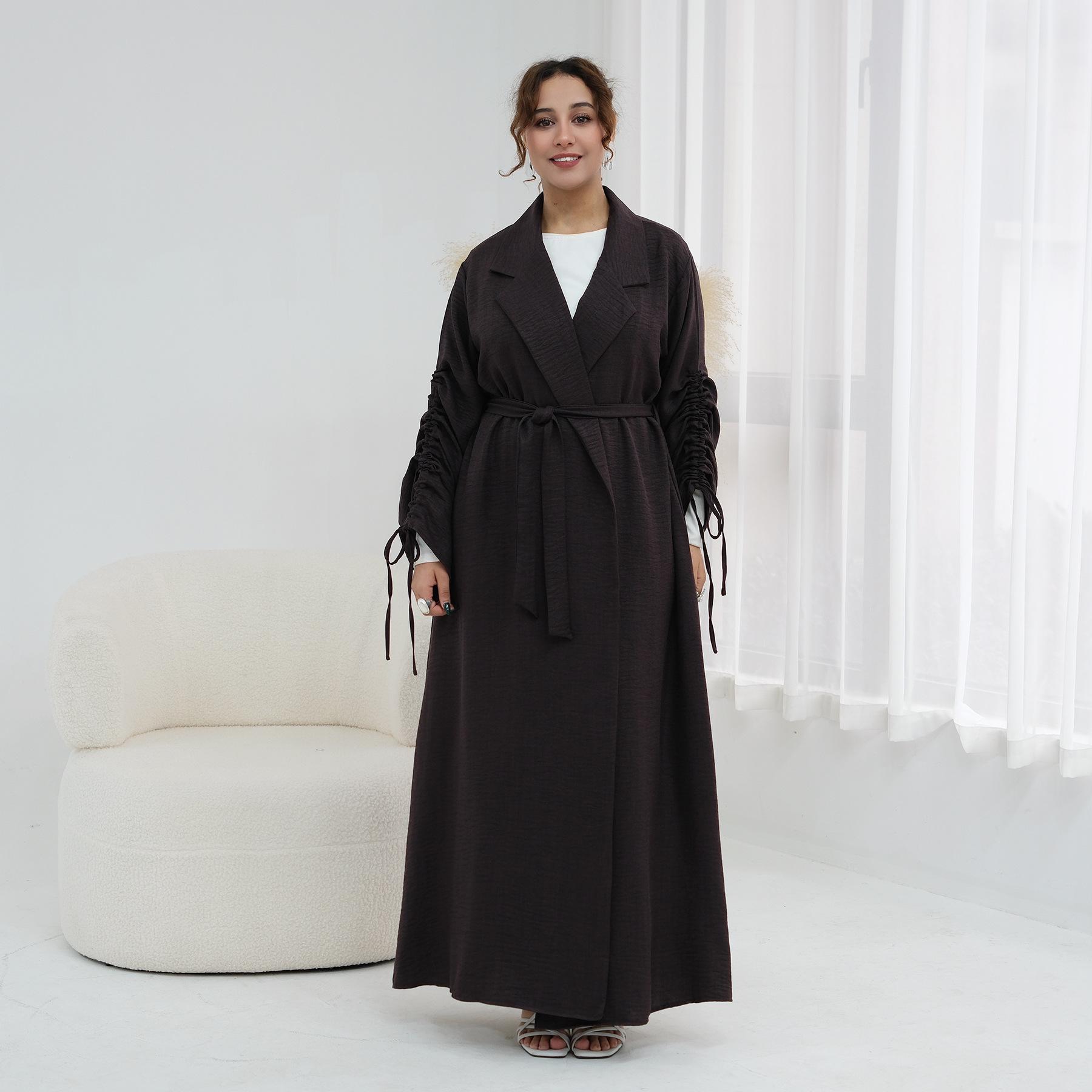 

Aiyirui Stylish Drawstring Sleeve Windbreaker Cardigan 1097 Medium