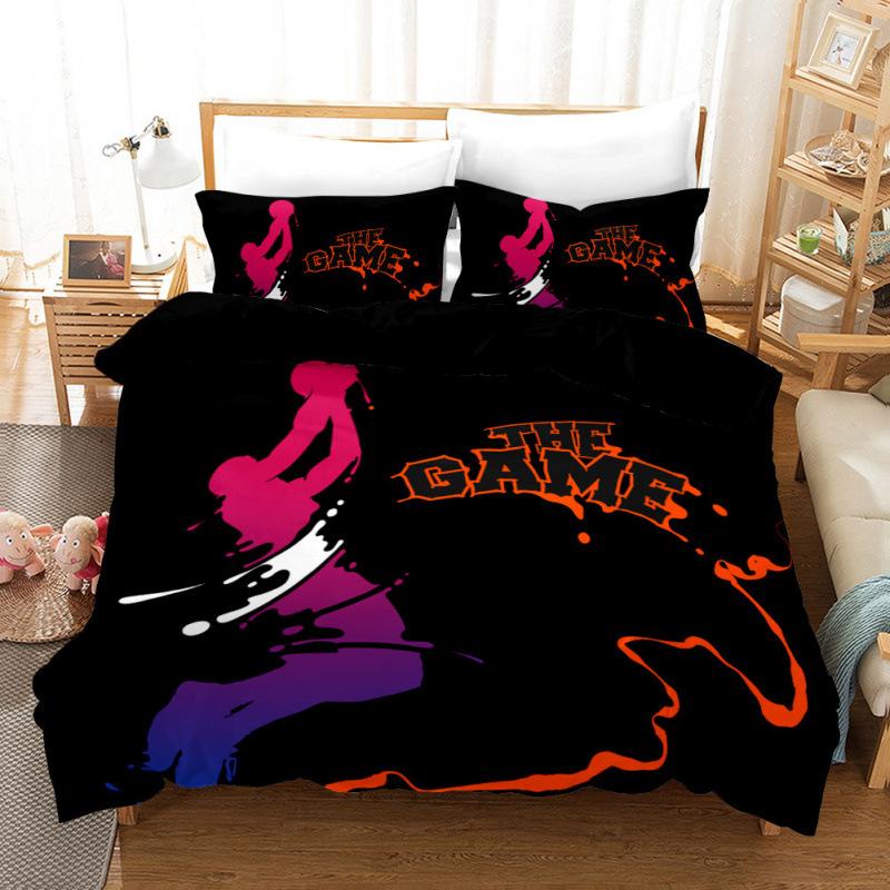 Basketball Comics Three-Piece Bedding Home Textile Quilt Cover Four-Piece Children'S Bedding