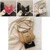 Simple Solid Color Gold Buckle Decoration Women Casual Shoulder Bag For Casual Street Style Women