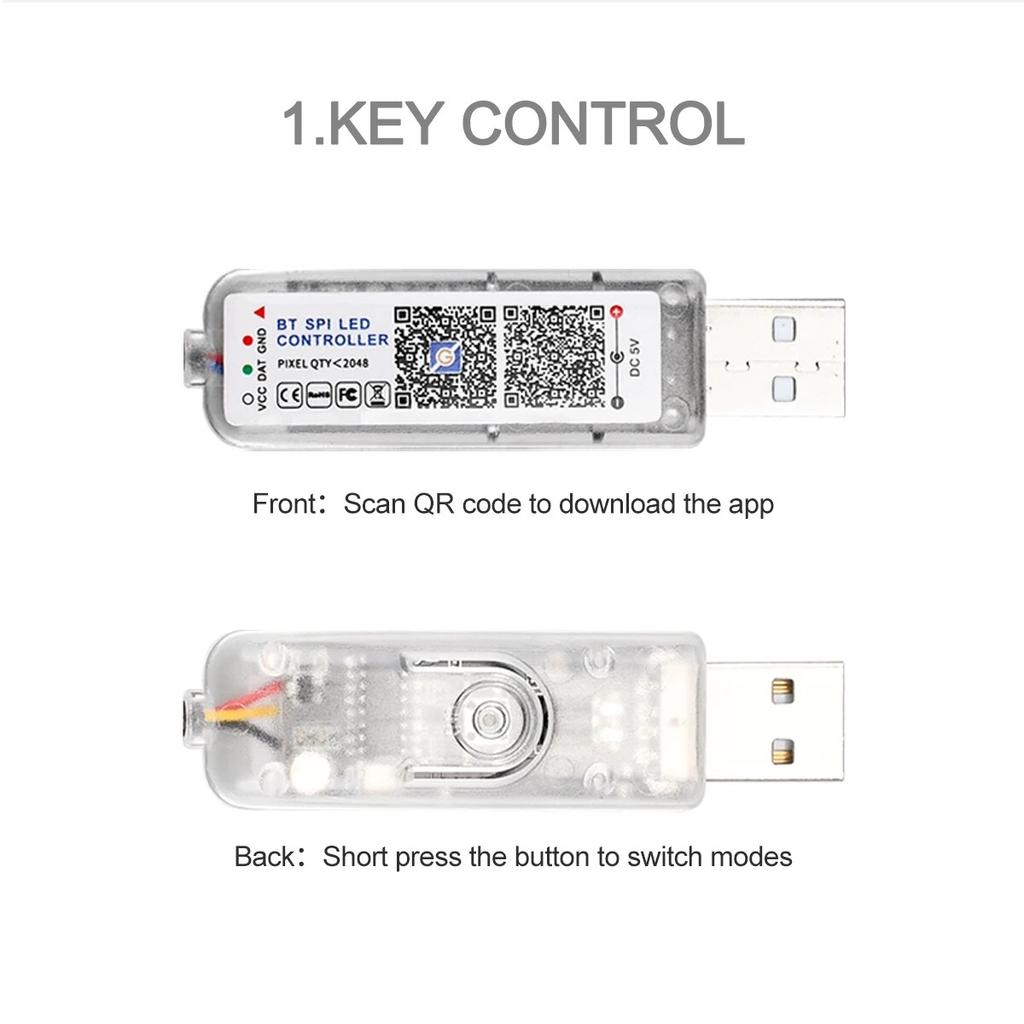 USB Colorful LED Car Interior Foot Lights RGB Backlight Lighting Kit App Music Control Neon Auto Atmosphere Decorative Lamps