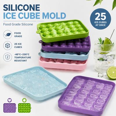 Silicone Ice Cube Tray, Heart-Shaped Ice Cube Mold, Household Ice Ball and Colored Ice Cube Maker, Easy-Release Silicone Ice Cube Tray