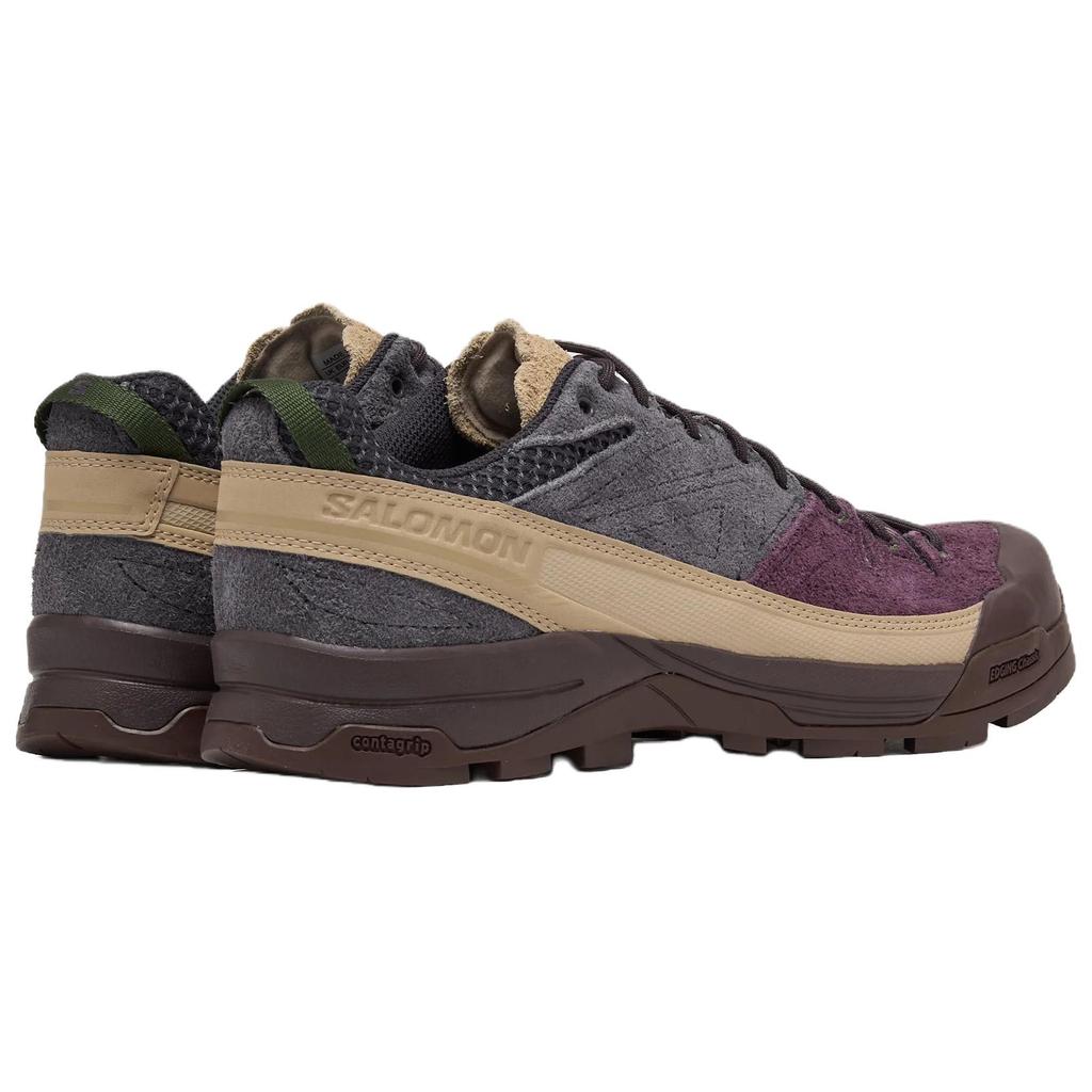 Salomon X-Alp Suede Comfortable Soft Low-Top Hiking Shoes Unisex Hiking Shoes Plum-Red 478762