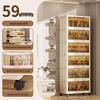 Multi-layer Folding Plastic Storage Cabinet: Shoe, Toy, and Medicine Organizer for Living Room