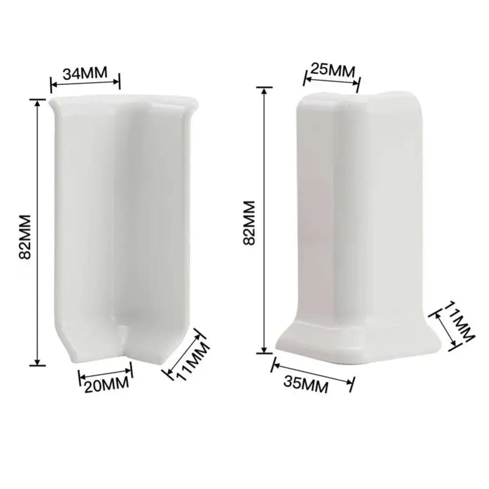82MM Height Baseboard Corner Blocks Self Adhesive Inside and Outside Corners Wall Base Moulding Trim Connector Skirting Board