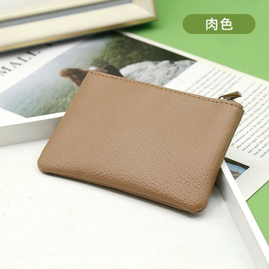 2Pcs Zipper Coin Purse Wallet Small  Portable Change Wallets for Women PU Clutch Travel Lightweight Storage