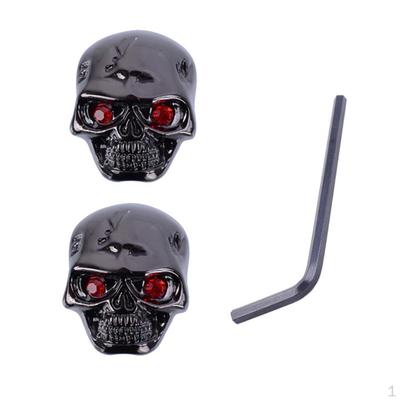 2 Stück Totenkopf-Knöpfe mit Schraubenschlüssel-Set für E-Gitarren-Übende