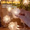 LED Fiber Optic Fairy Light Solar Garland Christmas Decoration Lights String For Party New Year Decor Artificial Flowers Festoon