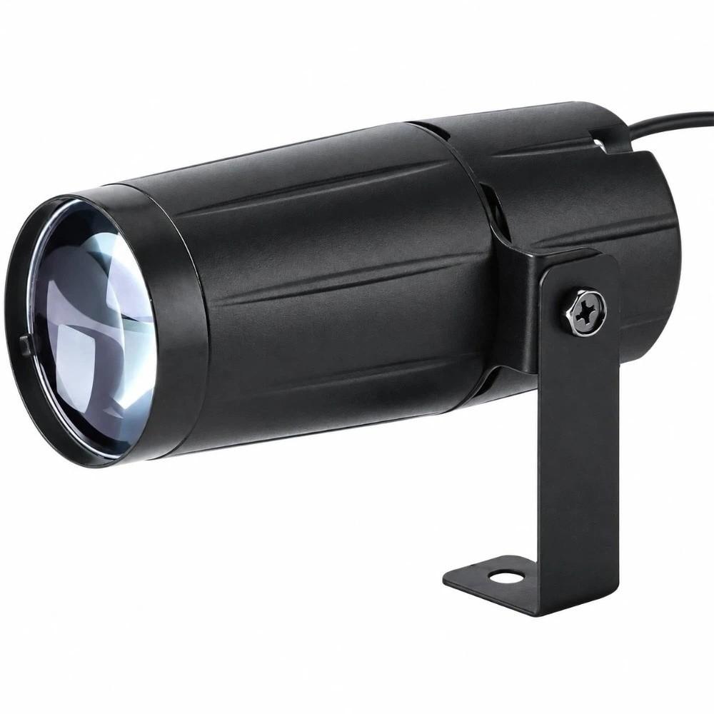 Spina USA 110V Spotlight a Fascio LED Calotta Nera Mini Spot Light Pinspot Luce da Palco Eventi DJ