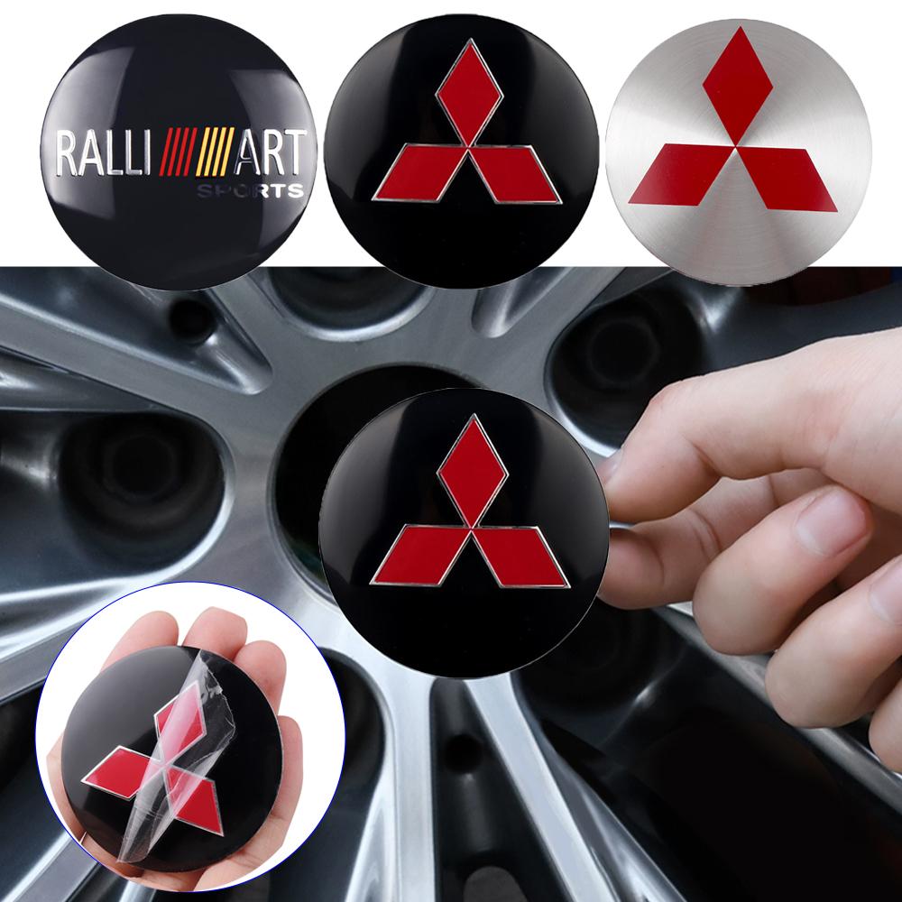 4Pcs 56/60mm Car Emblem Wheel Center Hub Cap Auto Accessories For Mitsubishi 9 Ralliart EX ASX L200 Colt Outlander Pajero Cross