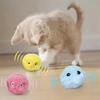 Gatinho Toque Sonoro Produto para Animais de Estimação Brinquedo Squeak Bola Suprimentos para Gatos Brinquedos Inteligentes para Gatos Bola Interativa Pelúcia Elétrico Catnip Brinquedo de Treinamento