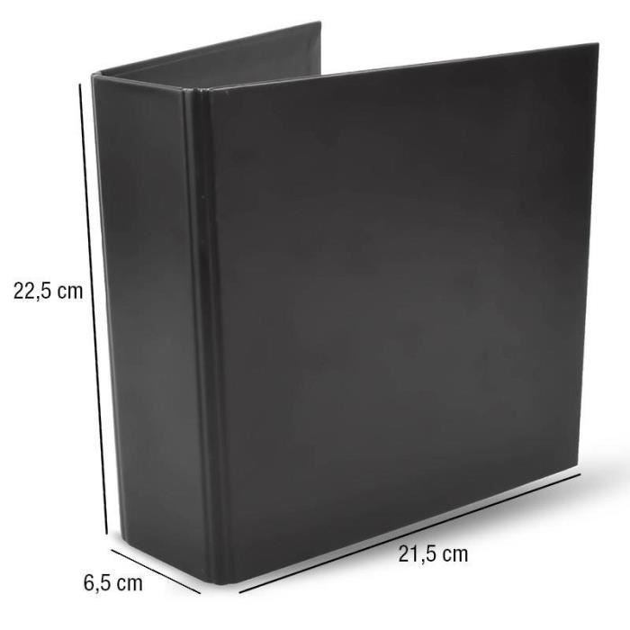 Classeur rangement DVD - 3L - Noir - 30 poches - Solide et durable - Protection contre la poussière
