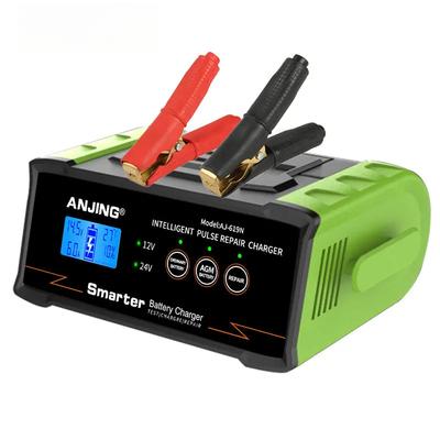 12V/24V Autobatterieladegerät Smart Automatisches Ladegerät 400W 3-Stufen-Ladung für Blei-Säure Trocken Wasser AGM Batterie Pulserhaltladung