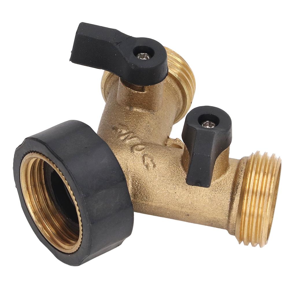 2-veis kuleventil Slitesterk messing plastventilbryter 3/4in gjenge Messing slangesplitter for hage