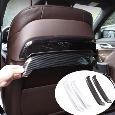 Fibra de carbono ABS/cromo para BMW serie 7 G11 G12 2016, Panel embellecedor de marco trasero de asiento, modificación Interior de coche