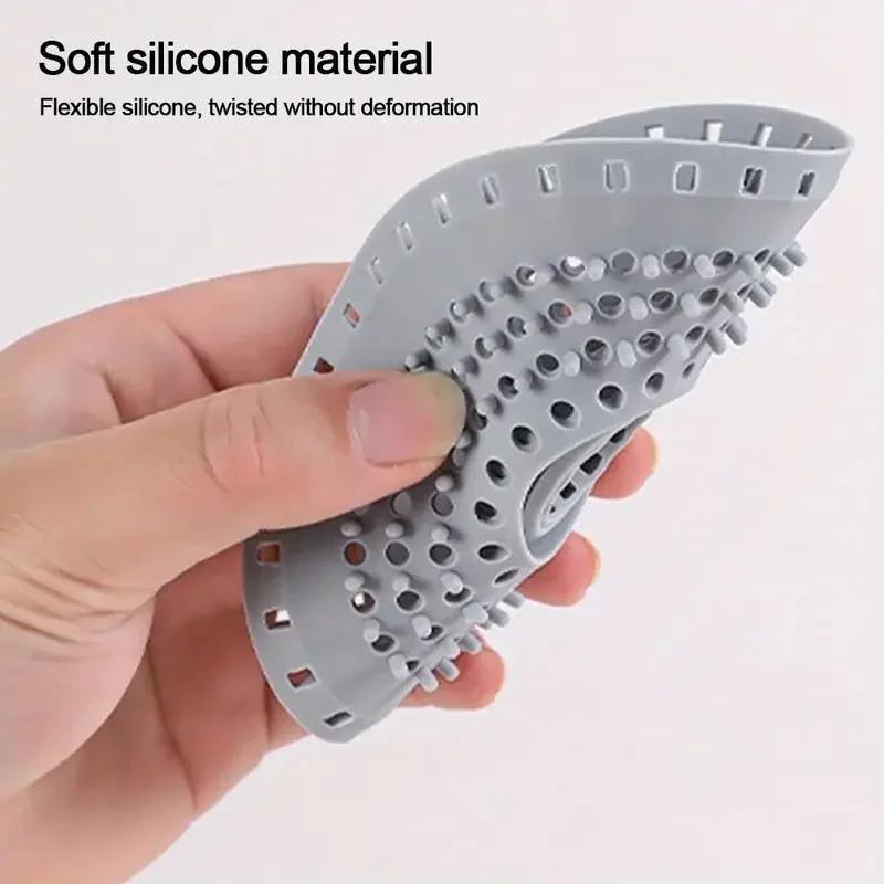 1/2 Stück Silikon Anti-Verstopfungs-Haarfänger Haarstopper Pad Duschbodenablaufabdeckungen Spülen Sieb Filter Badezimmer KücheAnti