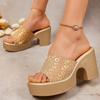 High-heeled Flip-flops for Women - New Style, Single Curve Front, Thick Sole, Fashionable Shoes Devotion