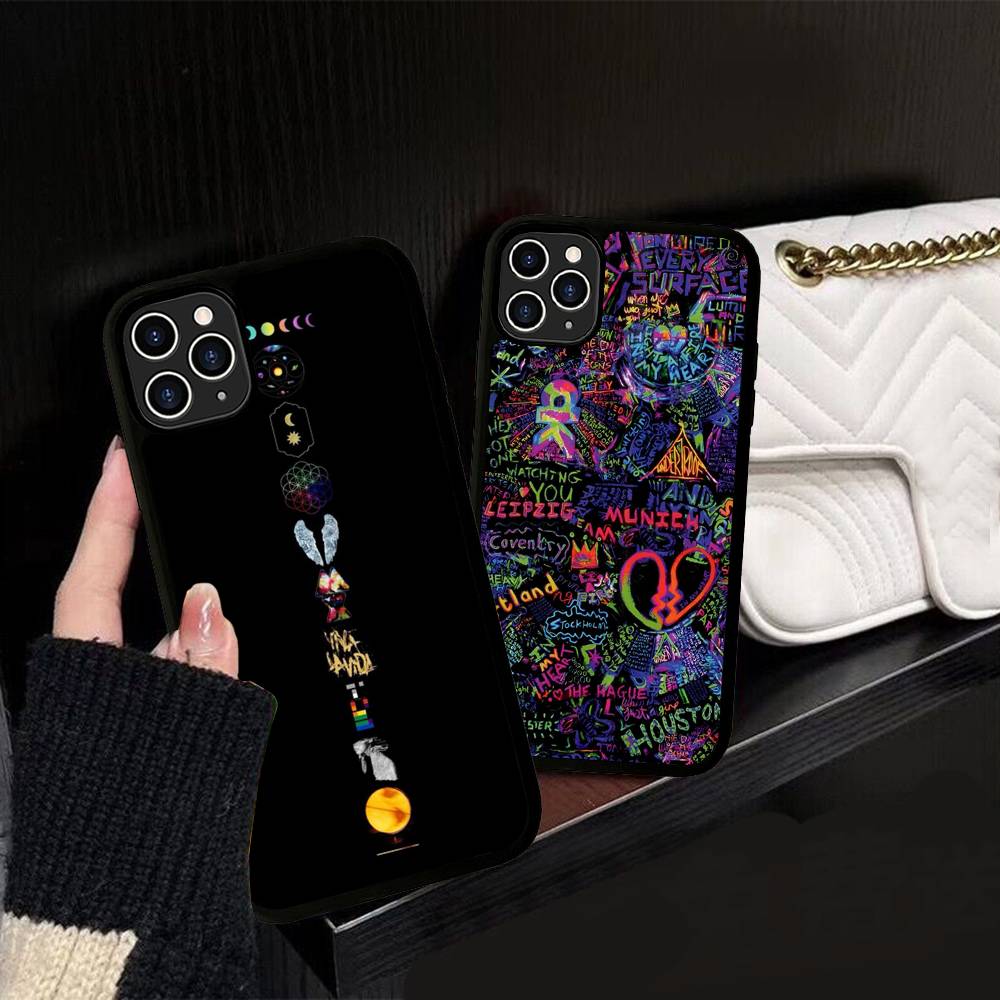 Moon Music Coldplay Band PC+TPU Phone Case For IPhone 17 16 15 14 PRO MAX 11 12 13 PLUS MINI Cover