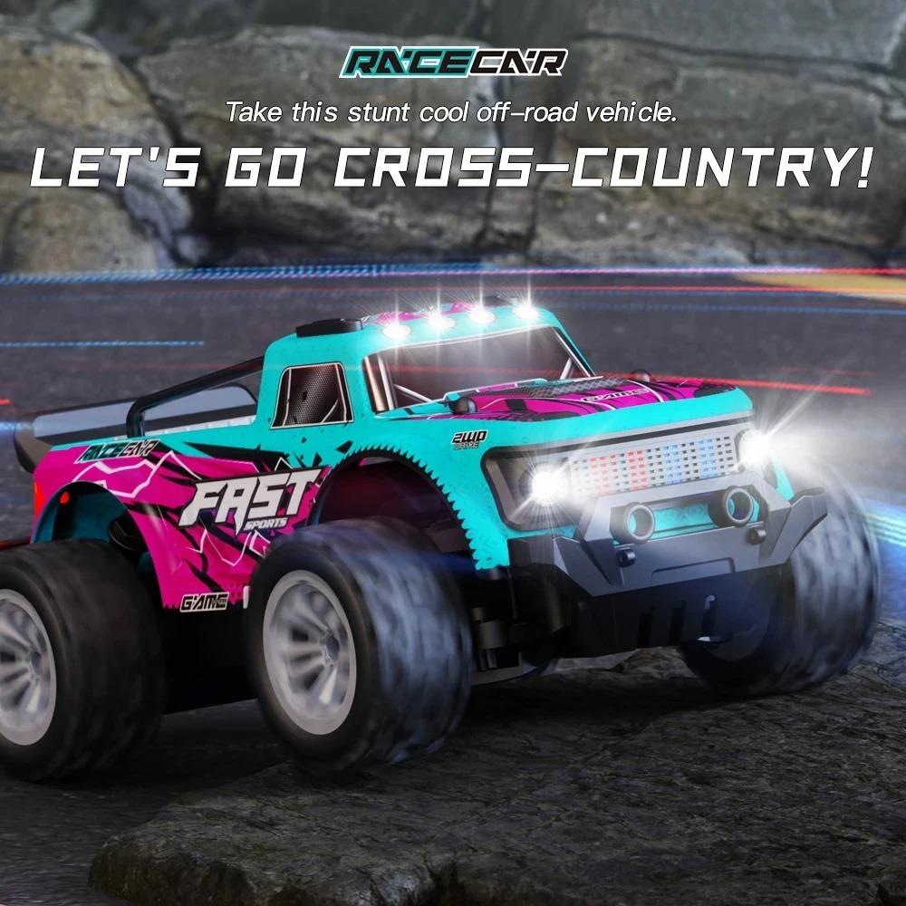 ZWN 1:16/1:20 2.4G Model RC Car With LED Light 2WD Off-road Remote Control Climbing Vehicle Outdoor Cars Toy Gifts for Kids