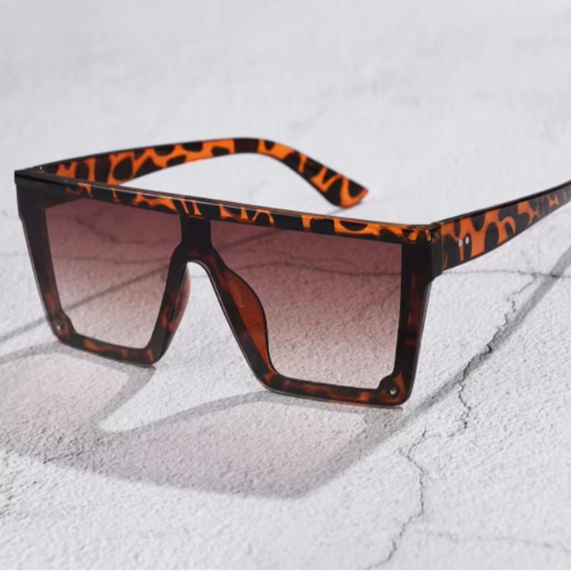 New Oversized Square Rimless Sunglasses Women Vintage Big Frame One Piece Sun Glasses Fashion Shades Female Protective