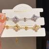 Fashion Jewelry Floral Zircon Stone Bracelet With Copper Material For Women