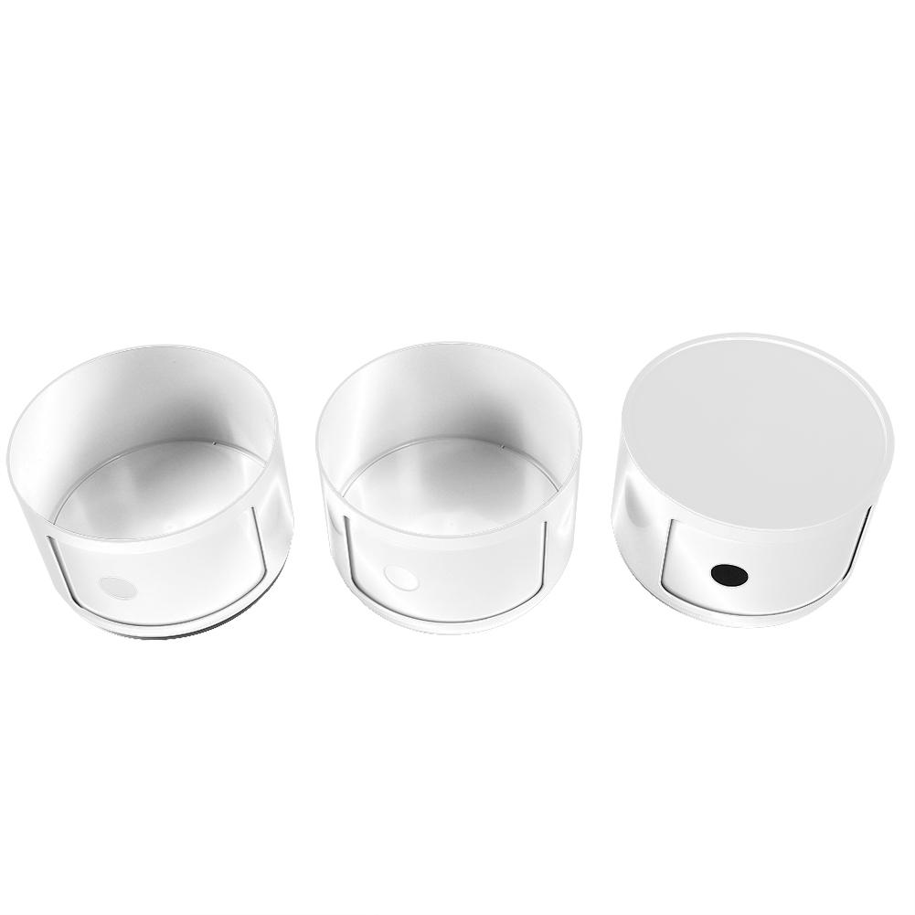 Modern Furniture Bedside Cabinet Nightstand Multifunctional Circle Storage Table (white)