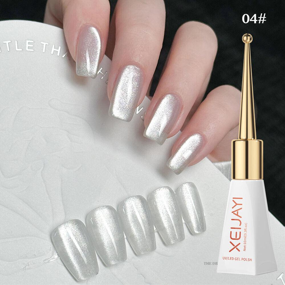 Magnetischer Gel-Nagellack, Aurora-Kristall, Katzenaugen-Gel-Nagellack, Soak-Off-UV-Gel-Nagel