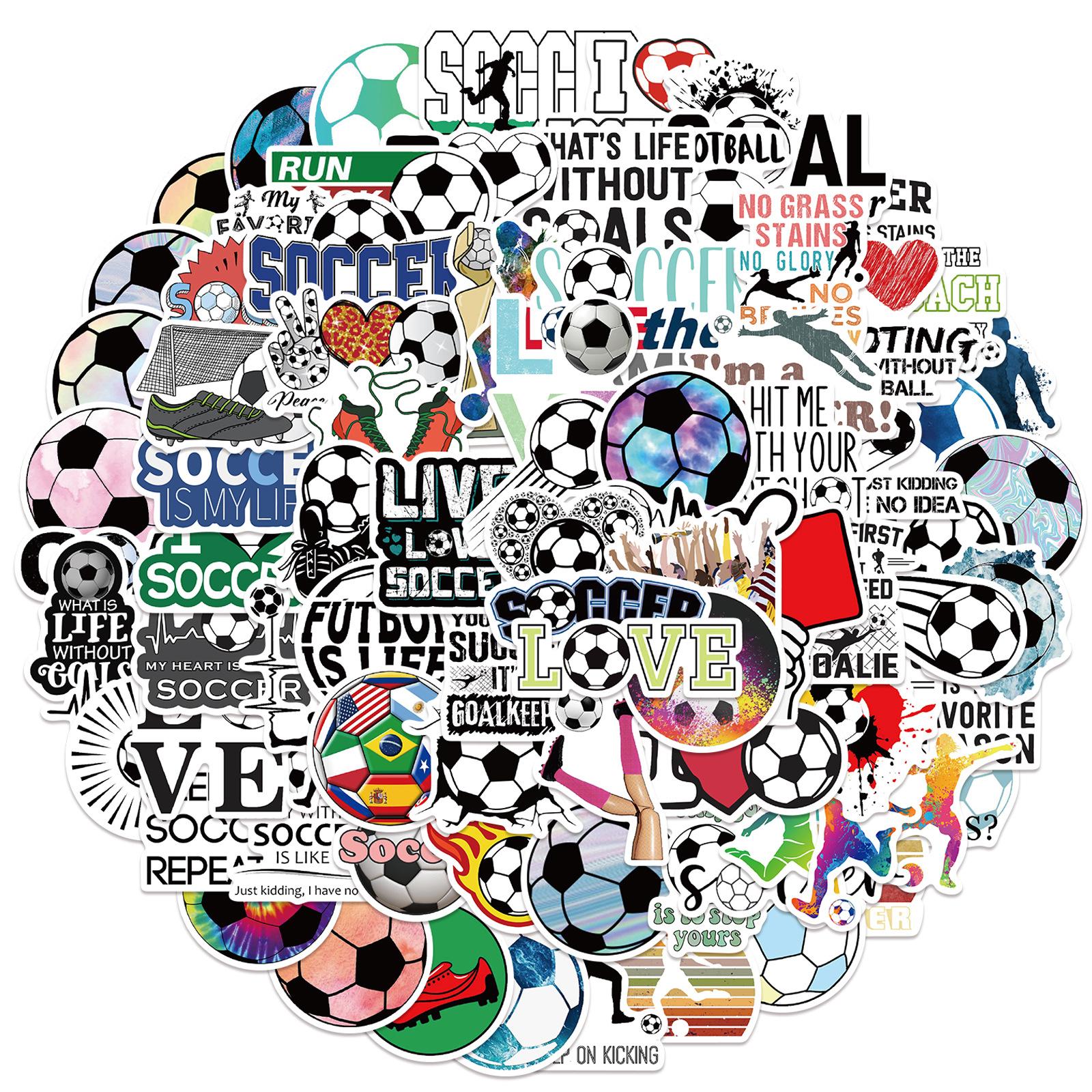 

100 Popular World Cup Football Graffiti Stickers Decorate Suitcase Notebook Waterproof Stickers