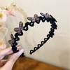 Wavy Star Headband Korean Style Butterfly Hair Band Retro Rhinestone Hair Hoop  Jewelry