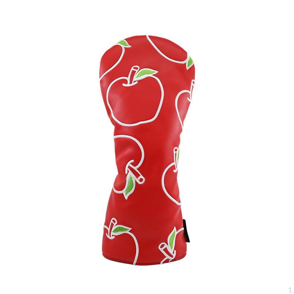 Fruit Pattern Golf Headcover Soft Fleece Lining Club Scratch Protection Driver Wood