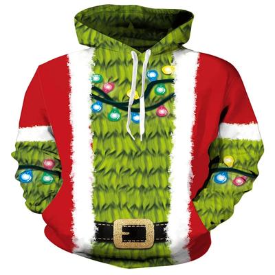 Weihnachtssportbekleidung mit 3D-Druck, lässiges Damen-Sweatshirt mit Rundhalsausschnitt, langärmeliges Oberteil für Herren, übergroßer Pullover ist locker