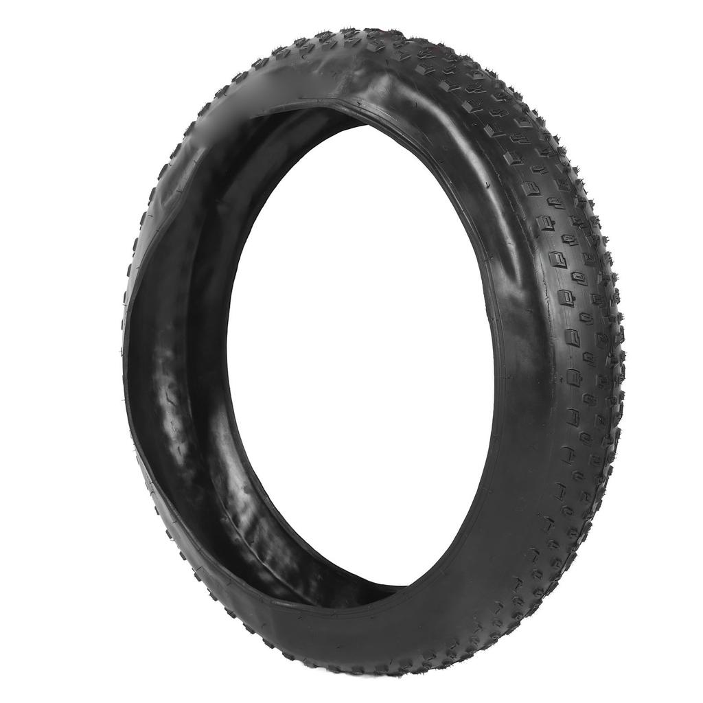 Snow Bike Tire 60Tpi Puncture Resistant Rubber Folding Replacement Bicycle Tires for Beach Rough Terrain Street Riding Black