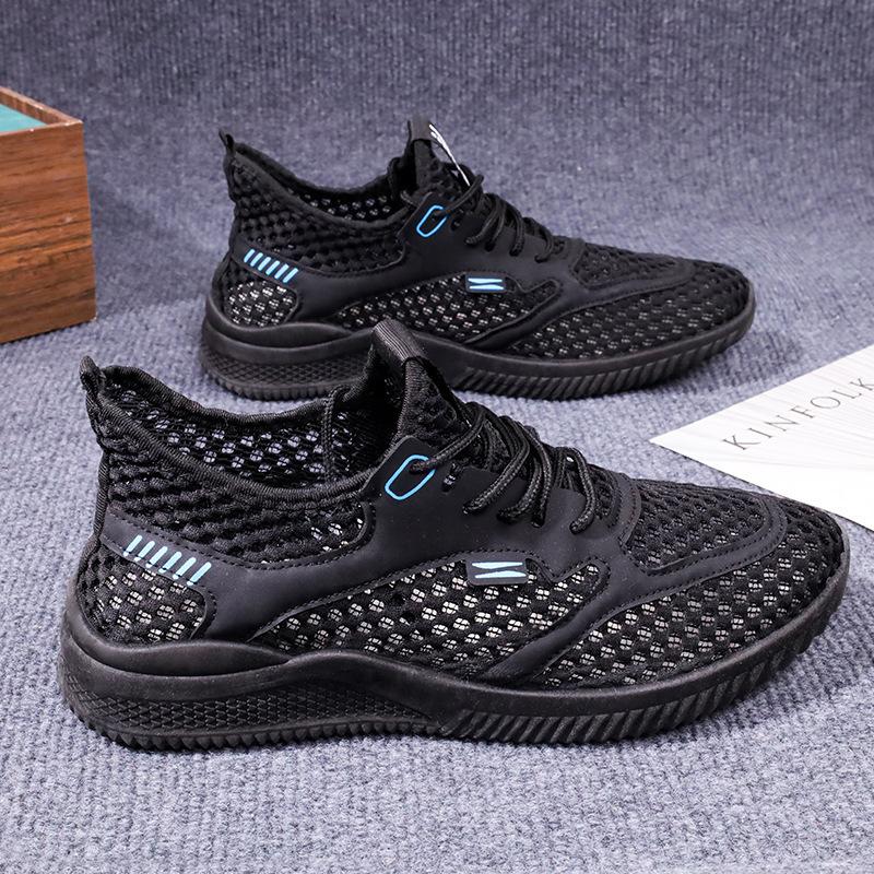 Frühlings- und Sommer Herrenschuhe atmungsaktives Mesh Flyknit Freizeitschuhe rutschfest und verschleißfest leichte Laufschuhe Herrenschuhe