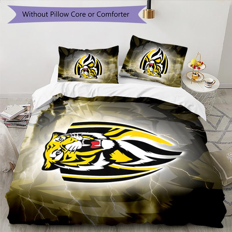 Richmond Tigers 3pcs Bedding Set Duvet Cover Closure Includes 1 Duvet Cover & 2 Pillowcases for All Seasons Bedroom Home Dorm Decor