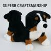 Superrealistisches Berner Sennenhund Plüschtier 9,8 Zoll, Simulationsdesign, weich und niedlich, kindersicherer Familienbegleiter, Healin