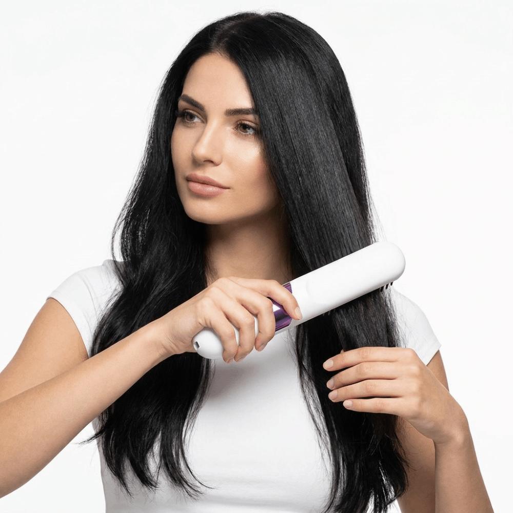 Wireless Hair Straightener Portable Ceramic Heating Comb Hair Styling Brush On The Go