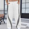 Men's Looped Sweatpants, Color-blocked Line Casual Pants, Men's Loose Pants