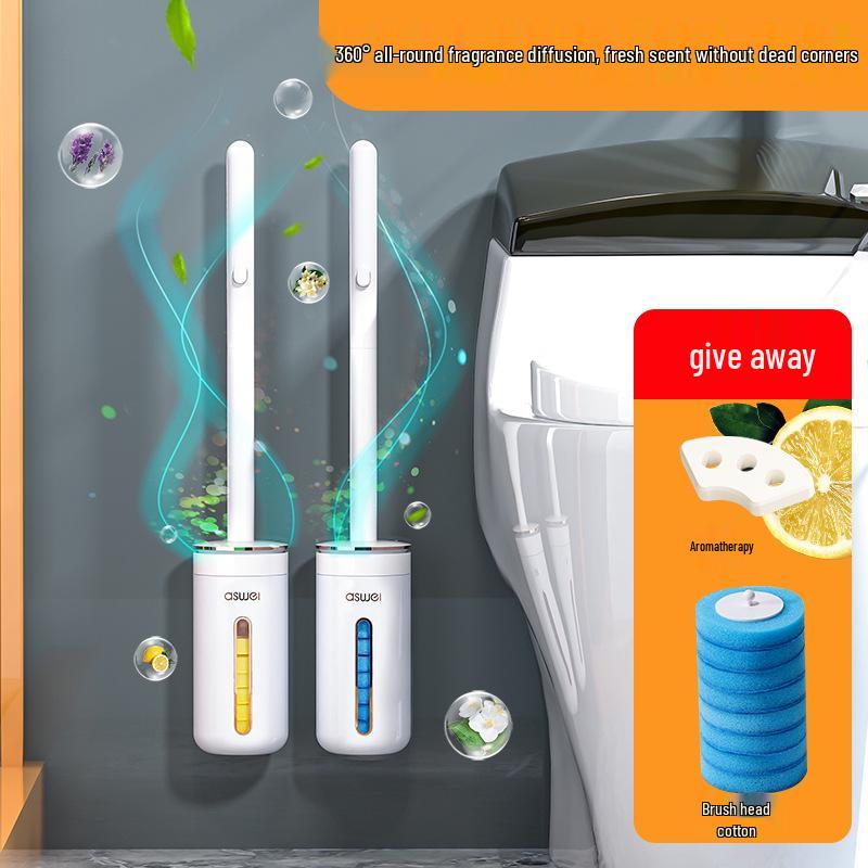 Wall-Mounted Toilet Brush with Disposable Head – 2023 No Dead Corner Cleaning Tool