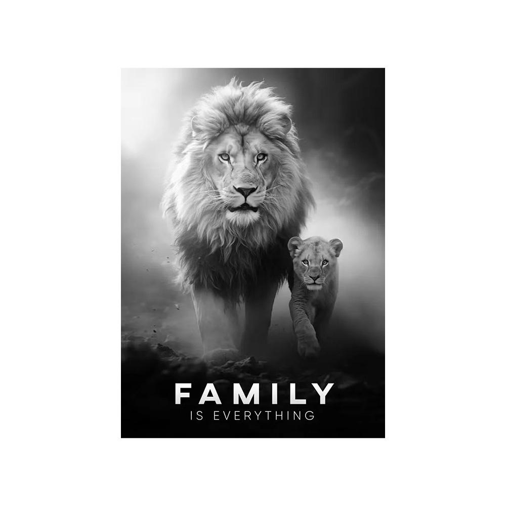 Citazioni Motivazionali Conquista Focus Pittura su Tela Leone Tigre Leopardo Animali Feroci Poster Stampa Muro Soggiorno Decorazioni per la Casa