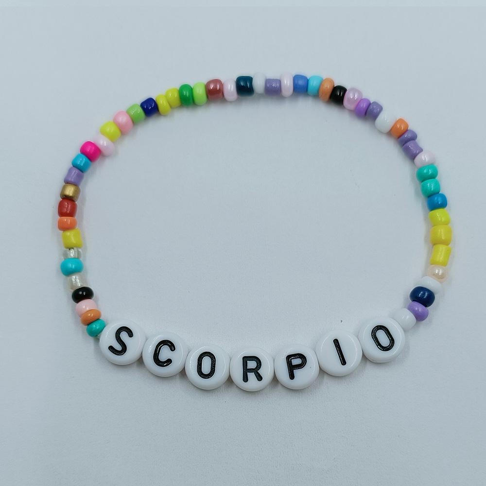 Colorful Beaded Bracelet Rainbow Friendship Bracelet Elastic Stretch Letter Beaded Bracelets for Kids Girls