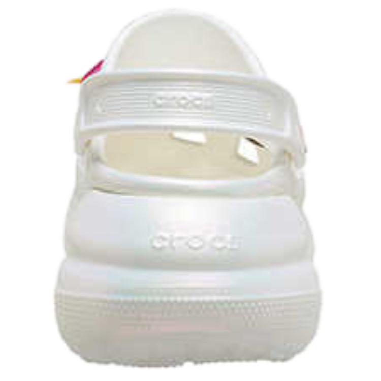 Crocs Women White EVA Round Toe Platform Breathable Outdoor Clogs 211629-100