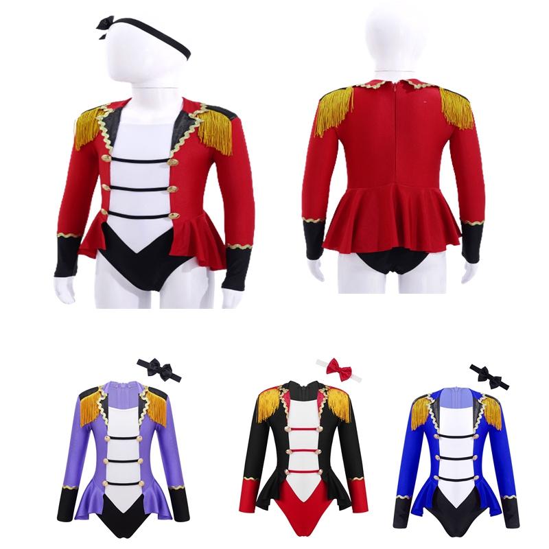 

Kids Girls Circus Cosplay Costumes Long Sleeves Bodysuit Leotard Tassel Carnival Party Jumpsuit 15-16 Years чорний