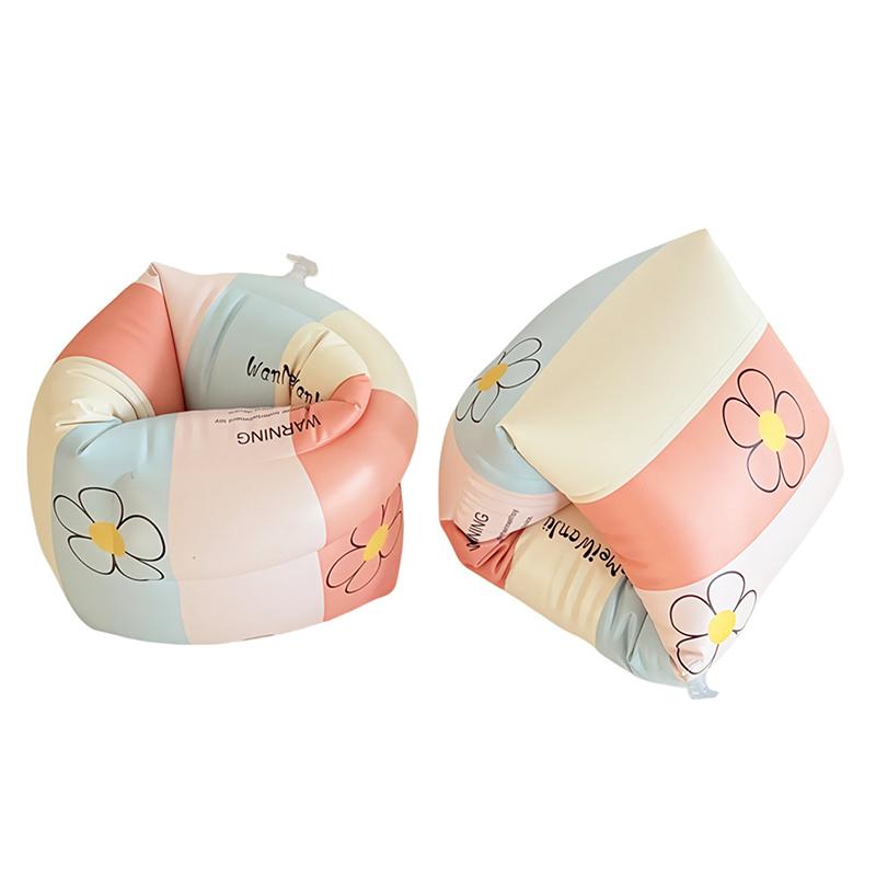 1Pair Cartoon Printing Swimming Arm Floaties Inflatable Swim Arm Bands Floater Sleeves For Adults And Kids