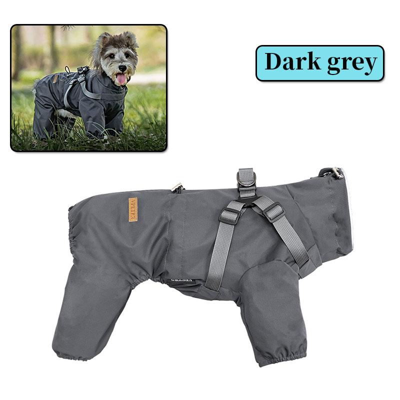 Dog Raincoat with Harness - Adjustable Waterproof Reflective Jacket for Small Dogs (Outdoor Protection for Chihuahua & Yorkie)