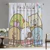 Blackout Curtains 2 Pieces Sumikko Gurashi Halloween Decoration Shades Home Interior Curtains for Living Room Tulle for Bedroom