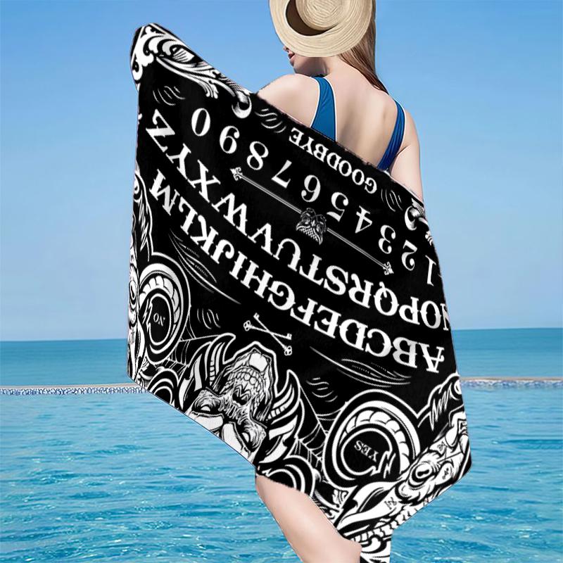 

Ouija Board Spirit Beach Towel, Super Soft Microfiber, Gift for Her/Him, Birthday, for Pool, Beach, Travel, Home Decor Fan gifts 70cmx140cm(27x55inch)