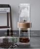 Gugrida Wasser Kaffee Cold Brew Kaffee Eiskaffee Handaufguss Eiskaffee-Aufgusskanne für handgefertigten Espresso-Dripper, Server, Kanne, Zubereiter, Kanne, (Holzring,